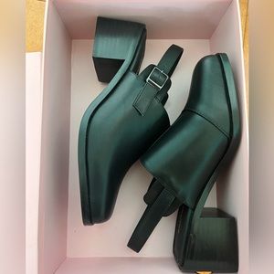 “Intentionally Blank” Marty 2 Leather Heels Black